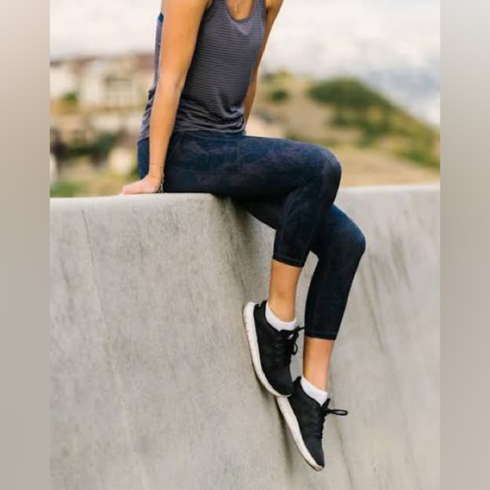 Zyia Active Charcoal Mood Pocket Light N Tight Leggings 20” Size 8/10